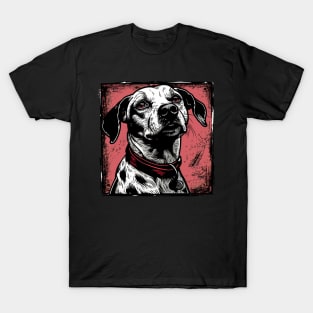 Retro Art Dalmatian dog Dog Lover T-Shirt